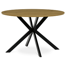 Kulatý jídelní stůl 120x120cm, mdf, divoký dub, HT-F4120 OAK