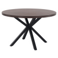 Jedálenský stůl, tmavý dub / čierna, průměr 120 cm, MEDOR