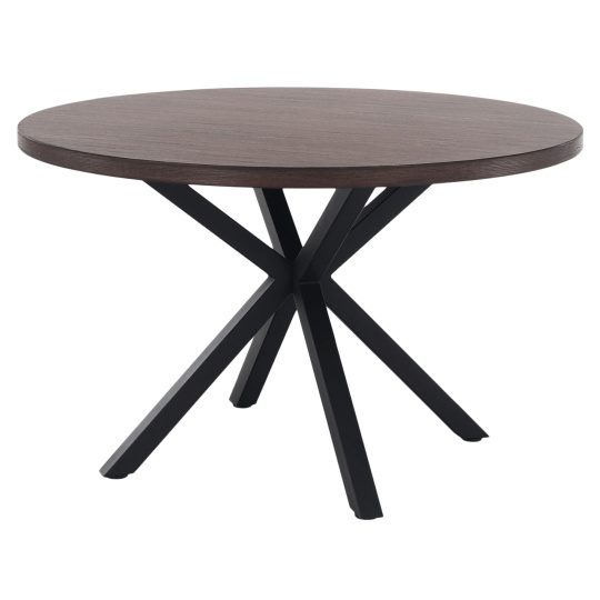 Jedálenský stůl, tmavý dub / čierna, průměr 120 cm, MEDOR Jedálenský stůl, tmavý dub / čierna, průměr 120 cm, MEDOR