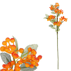 Jeřabiny - umělá větev, oranžové bobule Jeřabiny - umělá větev, oranžové bobule