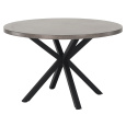 Jedálenský stůl, betón / čierna, průměr 120 cm, MEDOR