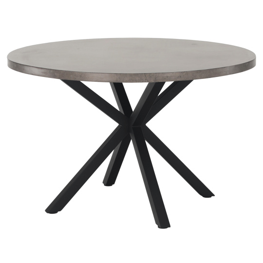 Jedálenský stůl, betón / čierna, průměr 120 cm, MEDOR Jedálenský stůl, betón / čierna, průměr 120 cm, MEDOR