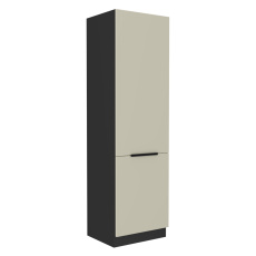 Skříňka na vestavnou chladničku, cashmere/černá, ARAKA 60 LO-210 2F