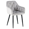 Designové křeslo, světlešedá Velvet  látka, FEDRIS 2 NEW