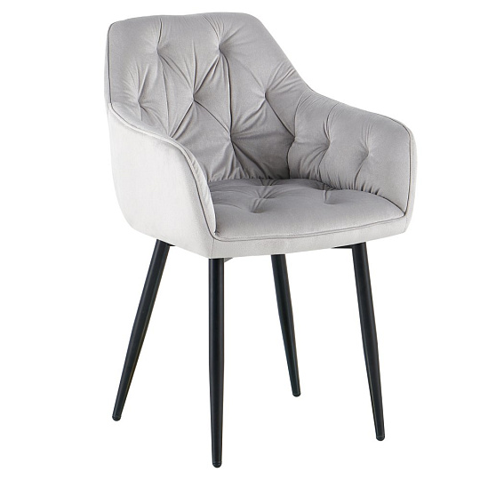 Designové křeslo, světlešedá Velvet  látka, FEDRIS 2 NEW