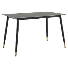 Jídelní stůl, šedý mramor/černá/zlatá, 121x71 cm, FLORENC TYP 1