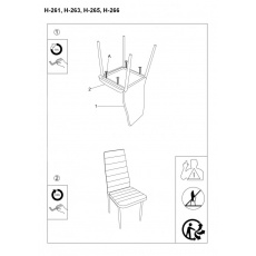 Jídelní židle H261 červená