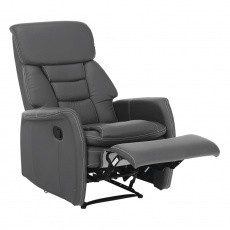 Relaxační křeslo, šedá ekokůže, KOMFY Relaxační křeslo, šedá ekokůže, KOMFY