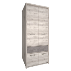 Skříň 4D1S, kaštan nairobi/onyx, JESI NEW Skříň 4D1S, kaštan nairobi/onyx, JESI NEW