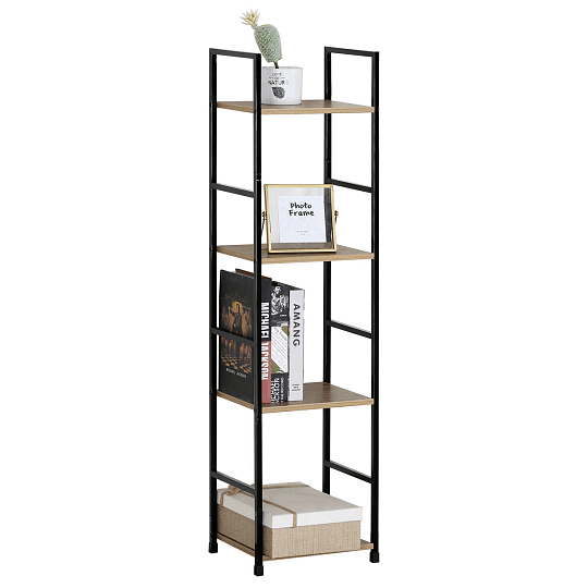 Regál, mdf, hnědá, GD-214 OAK