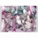 Koberec, růžová / zelená / krémová / vzor, 120x180, DELILA