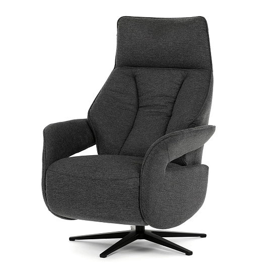 Relaxační křeslo, elektrické zabudované ovládání, šedá, látka, TV-B3973 GREY2