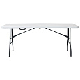 Zahradní stůl 180x70cm, kov, plast, bílá, AZ-K1002 WT