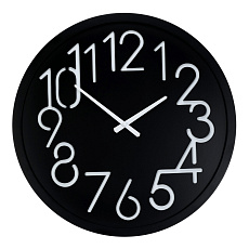Hodiny nástěnné - pr. 60 cm, MDF, černé Hodiny nástěnné - pr. 60 cm, MDF, černé