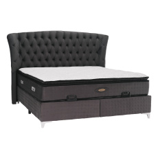 Boxspringová postel 180x200, šedá, MERSIA Boxspringová postel 180x200, šedá, MERSIA