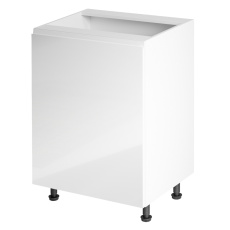 Spodní skříňka, bílá / bílá extra vysoký lesk, levá, AURORA D601F Spodní skříňka, bílá / bílá extra vysoký lesk, levá, AURORA D601F