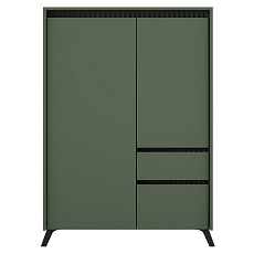 Komoda, smoke zelená/černá, LONGY REG2D1S1K Komoda, smoke zelená/černá, LONGY REG2D1S1K