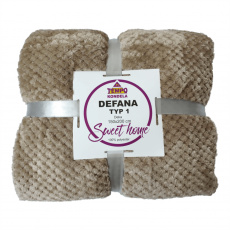Oboustranná deka, světlehnědá, 150x200, DEFANA TYP 1 Oboustranná deka, světlehnědá, 150x200, DEFANA TYP 1