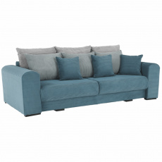 Extra prostorná pohovka, modrá / mentolová / světle šedá, Gilena BIG SOFA