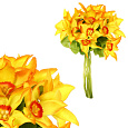 Narcis - umělá kytice, barva žluto-oranžová