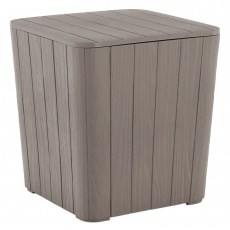Zahradní úložný box / příruční stolek, šedá, IBLIS Zahradní úložný box / příruční stolek, šedá, IBLIS