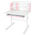 Rostoucí psací stůl, růžová/bílá, ADAN