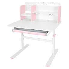 Rostoucí psací stůl, růžová/bílá, ADAN