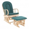 Houpací křeslo, dřevo látka buk zelené, RELAX GLIDER 87107