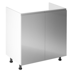 Dřezová skříňka, bílá / šedá extra vysoký lesk, AURORA D80Z Dřezová skříňka, bílá / šedá extra vysoký lesk, AURORA D80Z