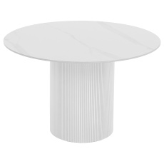 Jídelní stůl, bílý mramor/MDF, průměr 120 cm, MAHIR TYP 1 Jídelní stůl, bílý mramor/MDF, průměr 120 cm, MAHIR TYP 1