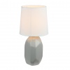 Keramická stolní lampa, šedá, QENNY TYP 2