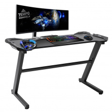 PC stůl / herní stůl, černá, Jadis PC stůl / herní stůl, černá, Jadis