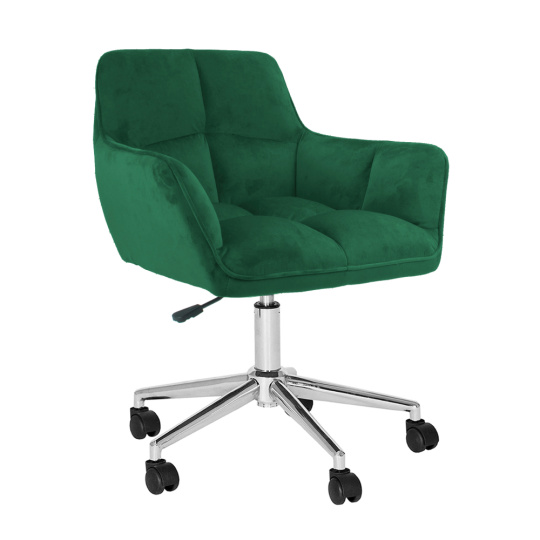 Kancelářské křeslo, smaragdová sametová látka/chrom, HAGRID NEW Kancelářské křeslo, smaragdová sametová látka/chrom, HAGRID NEW