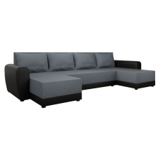 Univerzální sedací souprava, šedá/černá, DAKAR NEW U Univerzální sedací souprava, šedá/černá, DAKAR NEW U