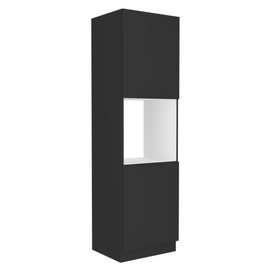 Vysoká skříňka na troubu, černá, SIBER 60 DP-210 2F Vysoká skříňka na troubu, černá, SIBER 60 DP-210 2F