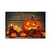 Obraz nástěnný - LED osvětlení, dýně a svíčky, Halloween