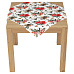 Ubrus - vánoční květy a jehličí, 100% polyester, 80 x 80 cm