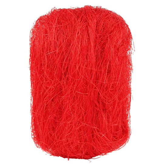 Sisálové vlákno - balení 500 g, barva červená