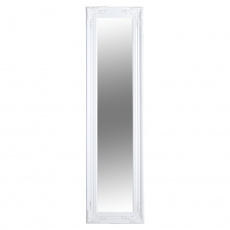Zrcadlo, dřevěný rám bílé barvy, MALKIA TYP 8