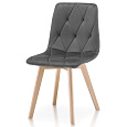 Jídelní židle, šedá, sametová látka, CT-V4081 GREY4
