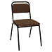 Zasedací židle, stohovatelná, hnědá, VISITOR