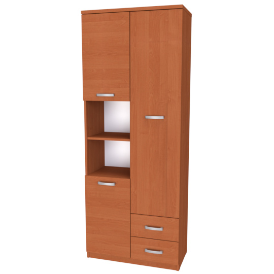 NÁBYTEK MIKULÍK s.r.o. JONY 10 - šatní skříň s policí a zásuvkami, 80x40.5x205cm Dekor: olše