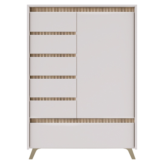 Komoda, kašmír/dub sonoma, LONGY REG1D5S1K