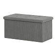 Taburet s úložným prostorem, šedá, manšestrová látka, TAB-472 GREY6