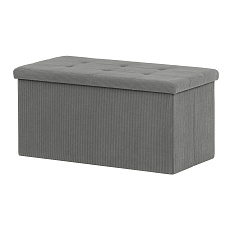 Taburet s úložným prostorem, šedá, manšestrová látka, TAB-472 GREY6 Taburet s úložným prostorem, šedá, manšestrová látka, TAB-472 GREY6