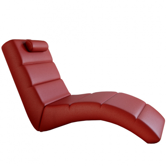 Relaxační křeslo, ekokůže červená, LONG