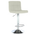 Barová stolička, béžová ekokoža/chróm, KANDY NEW