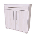 NÁBYTEK MIKULÍK s.r.o. ELITE S - komoda, 60 až 90cm × 86 × 36/43cm Šířka: 80cm, Hloubka: 43cm, Dekor: modřín latté