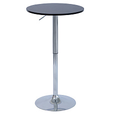 Barový stůl s nastavitelnou výškou, černá, průměr 60 cm, BRANY 3 NEW Barový stůl s nastavitelnou výškou, černá, průměr 60 cm, BRANY 3 NEW