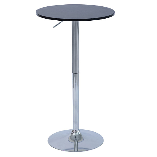 Barový stůl s nastavitelnou výškou, černá, průměr 60 cm, BRANY 3 NEW Barový stůl s nastavitelnou výškou, černá, průměr 60 cm, BRANY 3 NEW